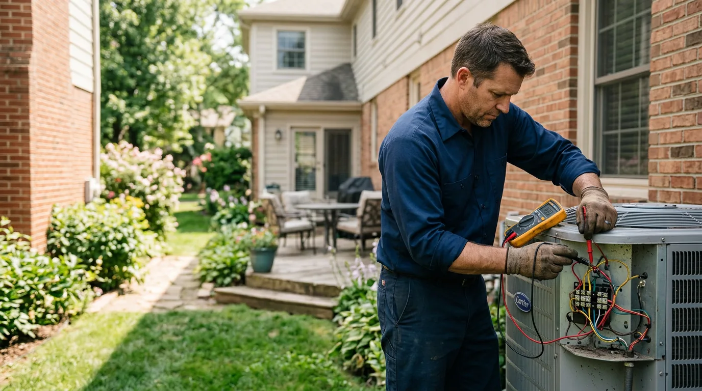 HVAC technician working near Roachdale, IN